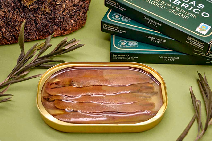 Lata Anchoas en aceite de oliva virgen extra Ecológico