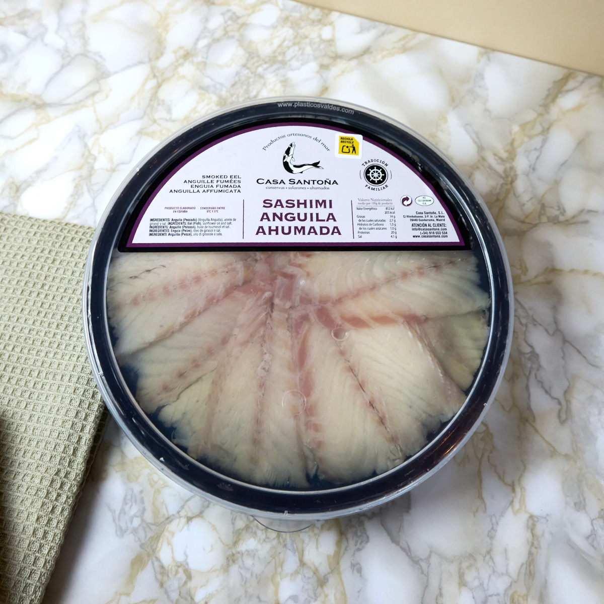 Sashimi de anguila ahumada - Pandereta